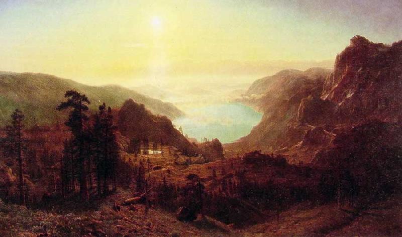 Albert Bierstadt Donner Lake from the Summit oil painting picture